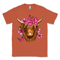 Copper floral pink bandana longhaired cow Classic Tee - Jasminsmagicworld