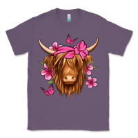 Lavender floral pink bandana longhaired cow Classic Tee - Jasminsmagicworld