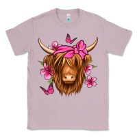 Lilac floral pink bandana longhaired cow Classic Tee - Jasminsmagicworld