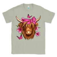 Matcha floral pink bandana longhaired cow Classic Tee - Jasminsmagicworld