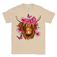 Mushroom floral pink bandana longhaired cow Classic Tee - Jasminsmagicworld