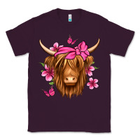 Plum floral pink bandana longhaired cow Classic Tee - Jasminsmagicworld