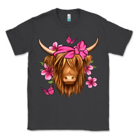 Smoke floral pink bandana longhaired cow Classic Tee - Jasminsmagicworld