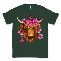 Sports Green floral pink bandana longhaired cow Classic Tee - Jasminsmagicworld