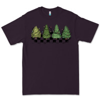Plum christmas checkered trees Premium Tee - MaliasSmallBusiness