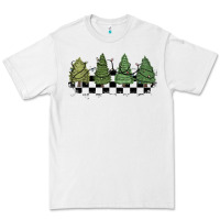 White christmas checkered trees Premium Tee - MaliasSmallBusiness