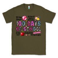 Army Green 100 days of school Classic Tee - LillyAllenDesigns