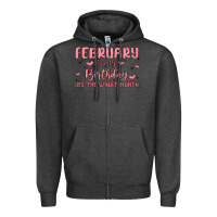 Charcoal Heather february is my birthday yes the whole month malia Zipper Hoodie - MaliasSmallBusiness