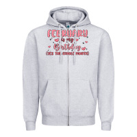 Heather Grey february is my birthday yes the whole month malia Zipper Hoodie - MaliasSmallBusiness