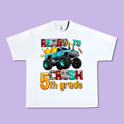Ready To School Crush 5th Grade Urban Heavy Tee Designed By Adodesignshop