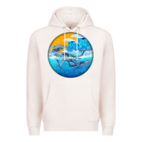 Pale Pink humpback whale Premium Hoodie - BarkalooDesign