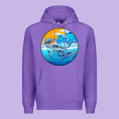 Humpback Whale Premium Hoodie Designed By Barkaloodesign