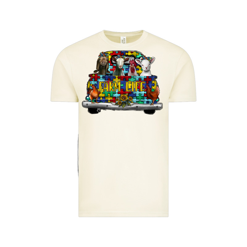 Farm Life Truck Autism Vintage Tee by CowhideDigitalArt | Teevron