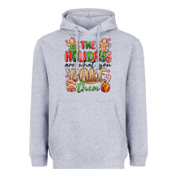 Heather Grey the holidays are what you bake them Heavyweight Hoodie - MaliasSmallBusiness