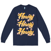 Navy howdy howdy howdy Long Sleeve Tee - JahusDesignShop