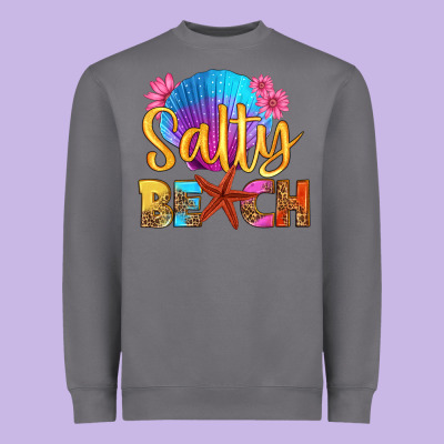 Salty Beach Heavyweight Sweatshirt Designed By Hra Design Shop