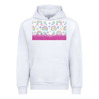 White doodle doodle rainbow Urban Hoodie - TumblerDesignByShophia