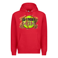 Red softball mom Premium Hoodie - AdoDesignShop