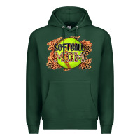 Sports Green softball mom Premium Hoodie - AdoDesignShop