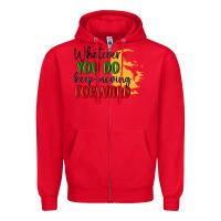 Red whatever you do keep moving forward martin luther Zipper Hoodie - MaliasSmallBusiness