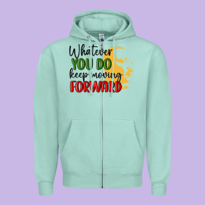 Whatever You Do Keep Moving Forward Martin Luther Zipper Hoodie Designed By Maliassmallbusiness