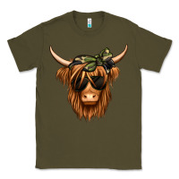 Army Green camouflage long haired cow Classic Tee - Jasminsmagicworld