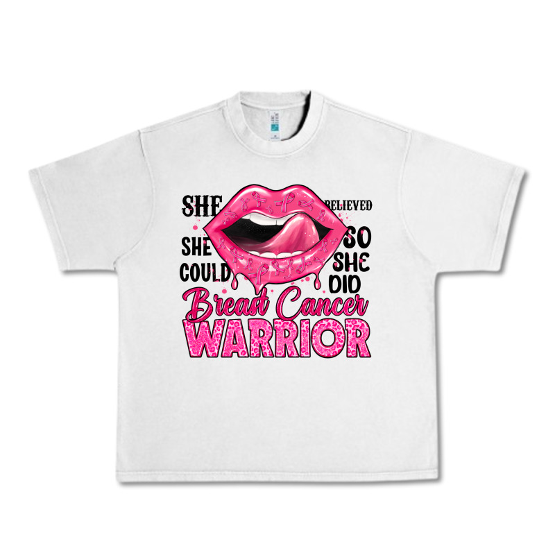 Breast Cancer Warrior Lips Urban Heavy Tee by JahusDesignShop | Teevron