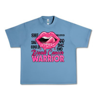 Pebble Blue breast cancer warrior lips Urban Heavy Tee - JahusDesignShop