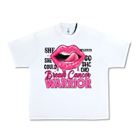 White breast cancer warrior lips Urban Heavy Tee - JahusDesignShop