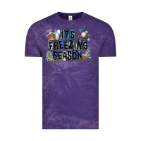 Cloud Purple It's Freezing Season Vintage Tee - FaDigitalArtStudio