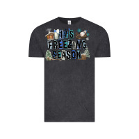 Vintage Black It's Freezing Season Vintage Tee - FaDigitalArtStudio
