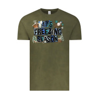 Vintage Olive It's Freezing Season Vintage Tee - FaDigitalArtStudio