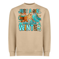 Mushroom just a girl who loves winter Heavyweight Sweatshirt - FaDigitalArtStudio
