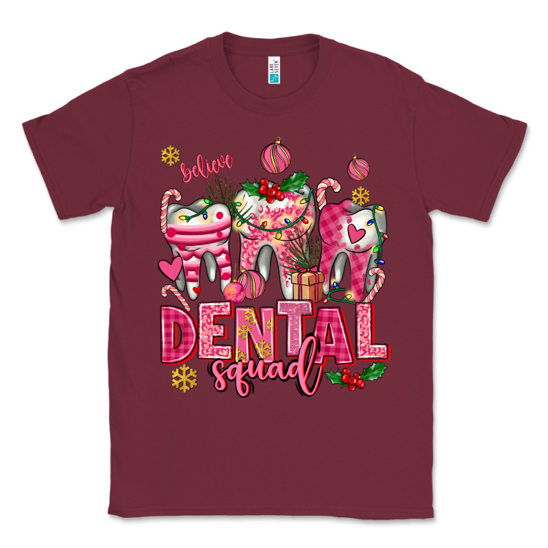 Pink Christmas Teeth Dental Squad Classic Tee by AdoDesignShop | Teevron