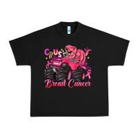 Black crush breast cancer monster truck with dinosaur Urban Heavy Tee - JahusDesignShop