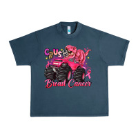 Midnight Navy crush breast cancer monster truck with dinosaur Urban Heavy Tee - JahusDesignShop