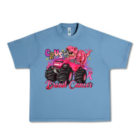 Pebble Blue crush breast cancer monster truck with dinosaur Urban Heavy Tee - JahusDesignShop