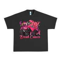 Pigment Black crush breast cancer monster truck with dinosaur Urban Heavy Tee - JahusDesignShop