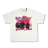 Crush Breast Cancer Monster Truck With Dinosaur Urban Heavy Tee | Teevron