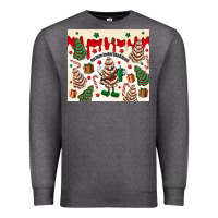 Charcoal Heather Boojee Christmas cake Premium Sweatshirt - MaliasSmallBusiness