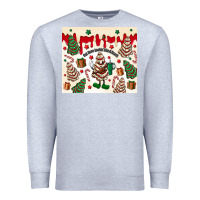 Heather Grey Boojee Christmas cake Premium Sweatshirt - MaliasSmallBusiness