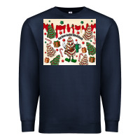 Navy Boojee Christmas cake Premium Sweatshirt - MaliasSmallBusiness