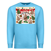 Ocean Blue Boojee Christmas cake Premium Sweatshirt - MaliasSmallBusiness