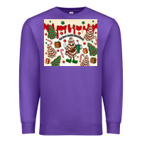 Purple Boojee Christmas cake Premium Sweatshirt - MaliasSmallBusiness