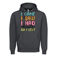 Smoke i came i saw i had anxiety so i left Zipper Hoodie - MaliasSmallBusiness