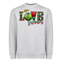 Heather Grey love summer Heavyweight Sweatshirt - CowhideDigitalArt