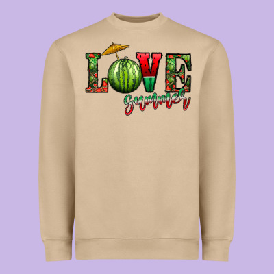 Love Summer Heavyweight Sweatshirt Designed By Cowhidedigitalart
