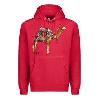 Cardinal camel with colorful saddle Premium Hoodie - BarkalooDesign