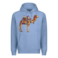 Colony Blue camel with colorful saddle Premium Hoodie - BarkalooDesign