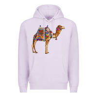 Lilac camel with colorful saddle Premium Hoodie - BarkalooDesign